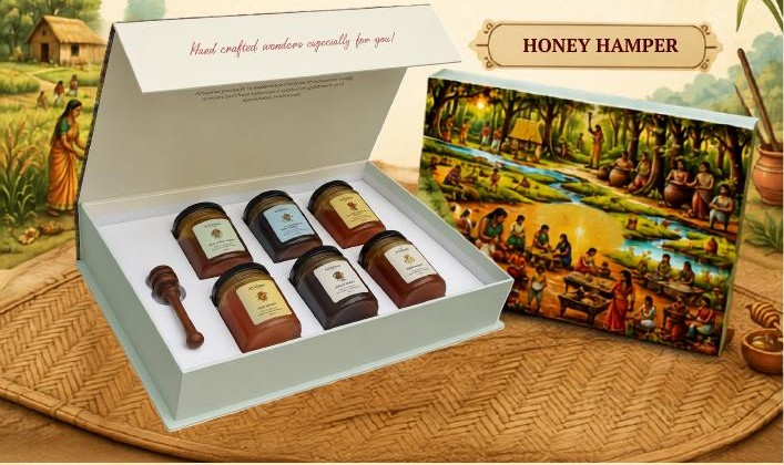 Arinamm honey hamper with six jars